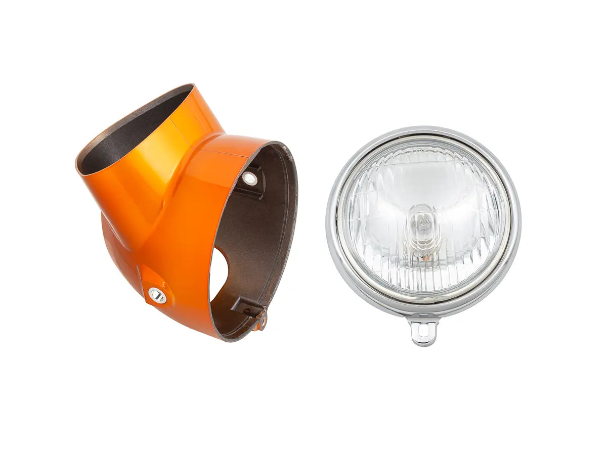 Orange CT70 Headlight bucket and bulb