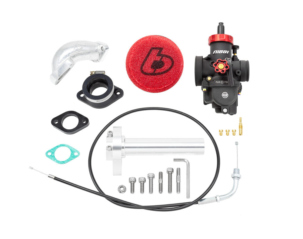 TB Race Head Carb Kit, Nibbi PE28, 1/4 Turn Throttle – KLX110