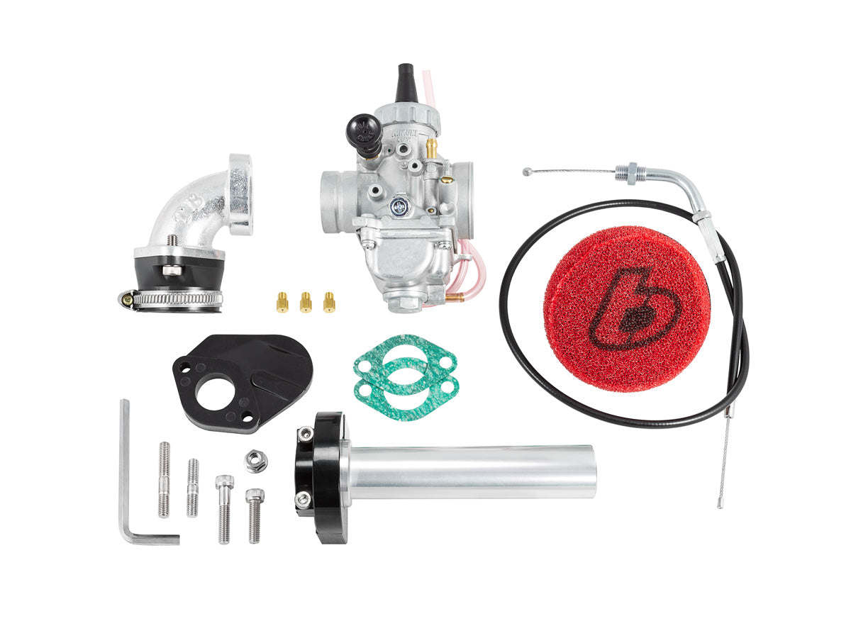 TB Carb kit, Mikuni VM26, & Black Billet 1/4 Turn Throttle – TTR110