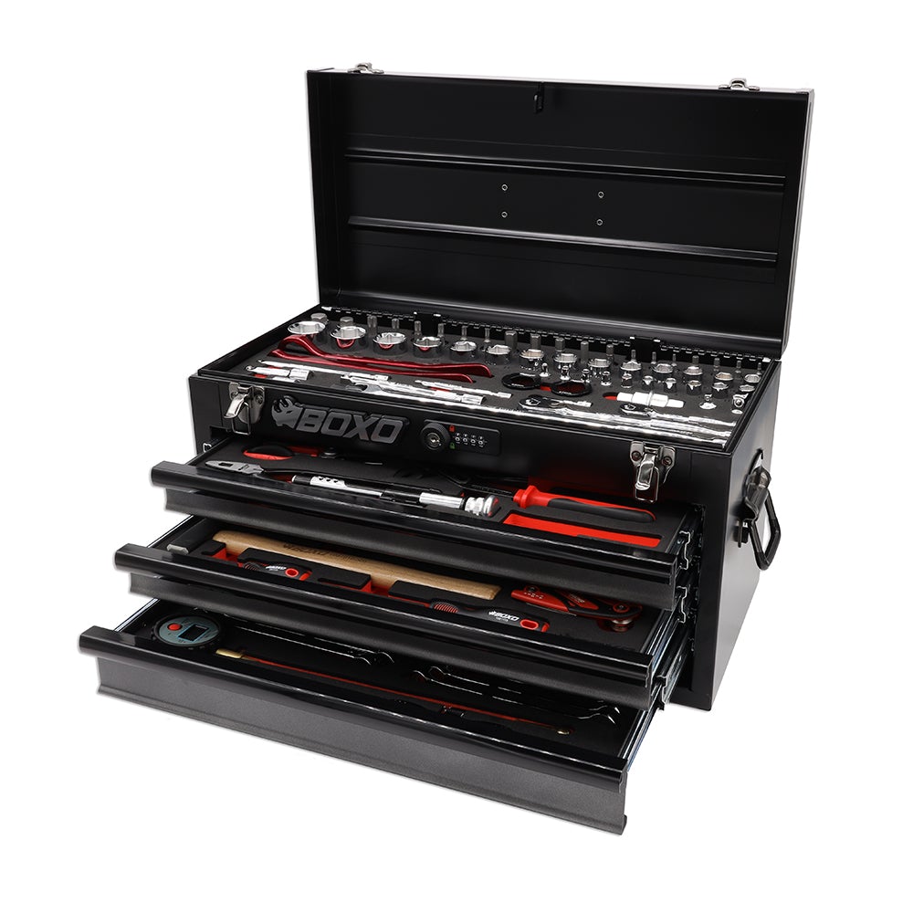 103-Piece Metric MotoBox Toolbox, Black Box