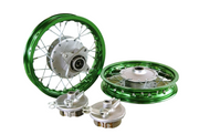 green colored wheel kit for pit bike
