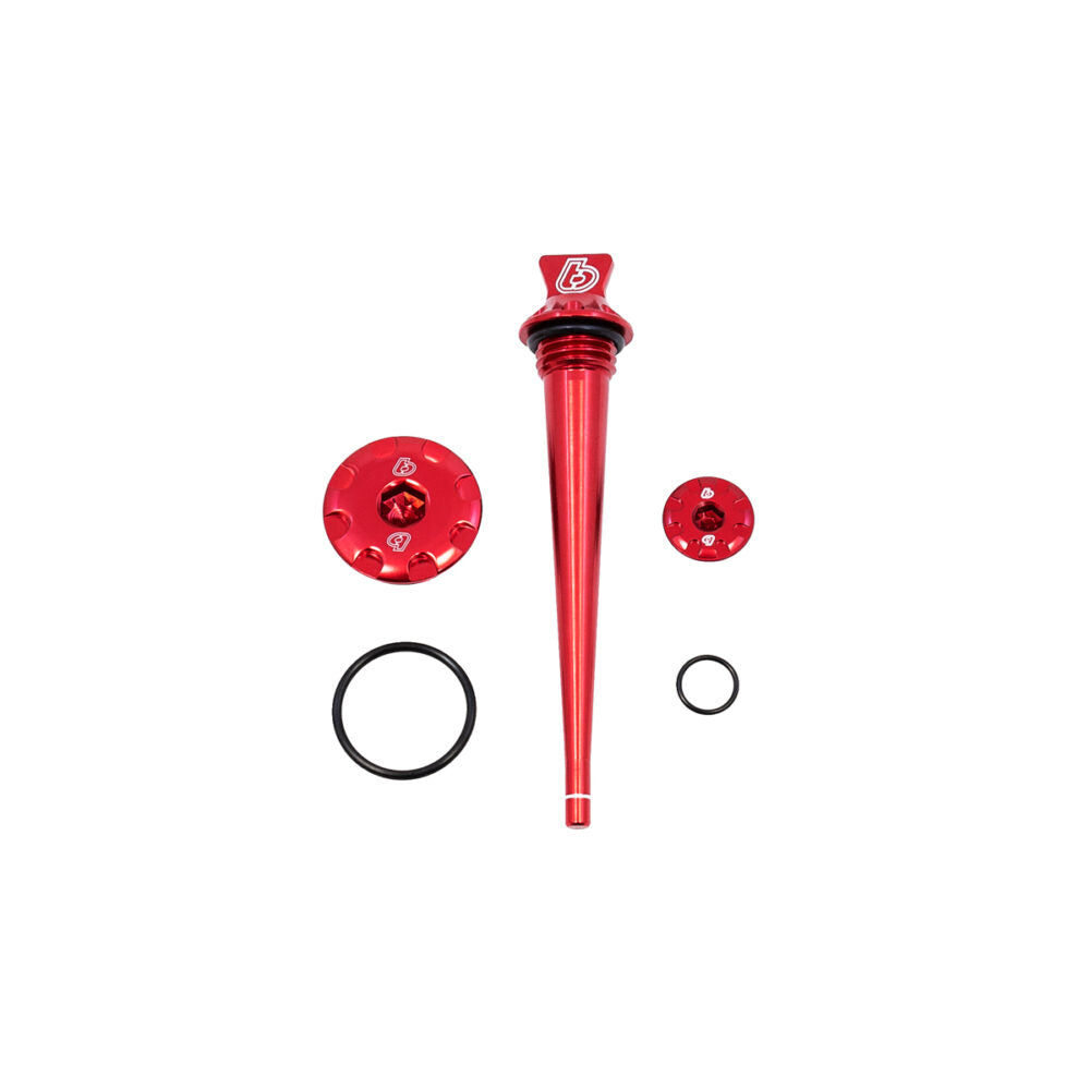 TB Billet Dipstick & Plug Kit - CRF110 - Red