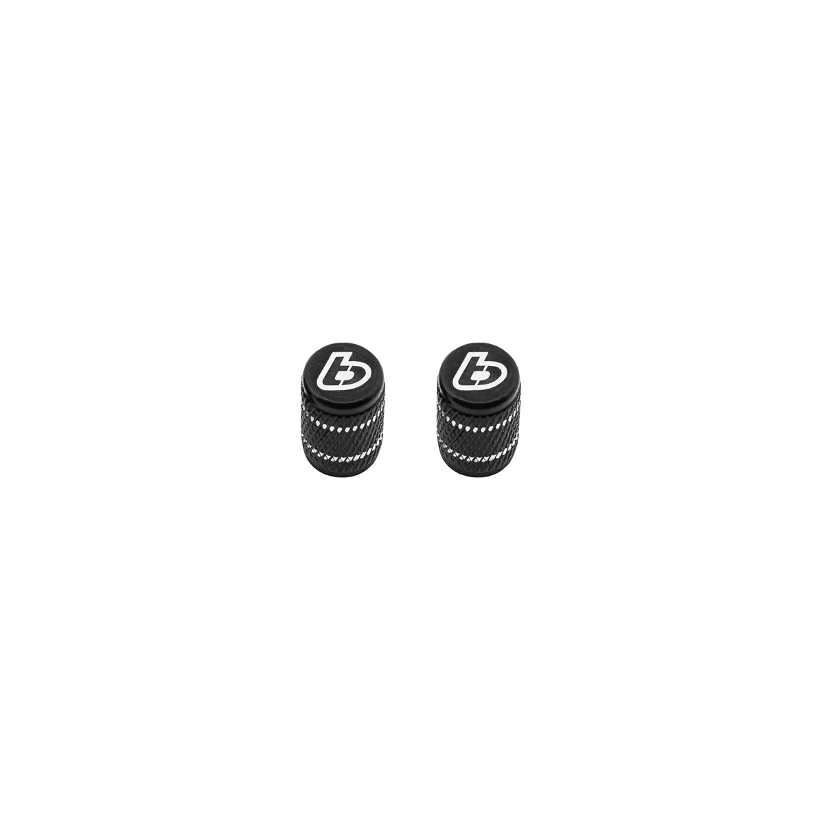 Valve Stem Cap Set, Black w/ TB logo