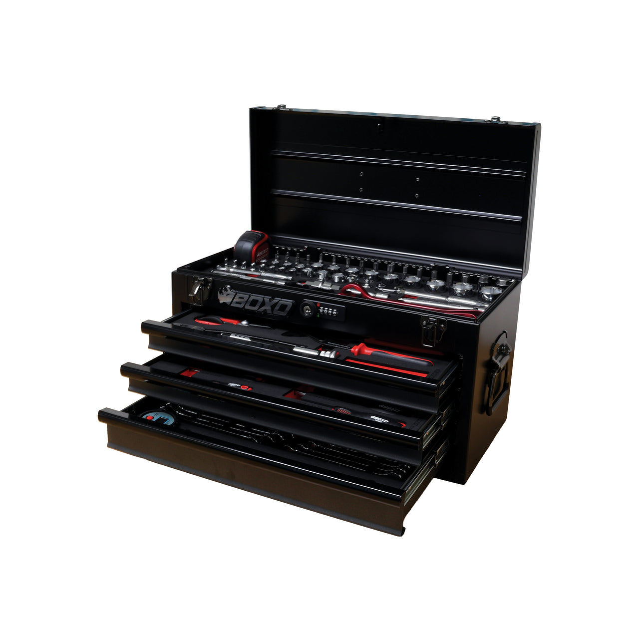 MotoBox | 103-Piece Metric Motorcycle 3-Drawer Hand Carry Tool Box