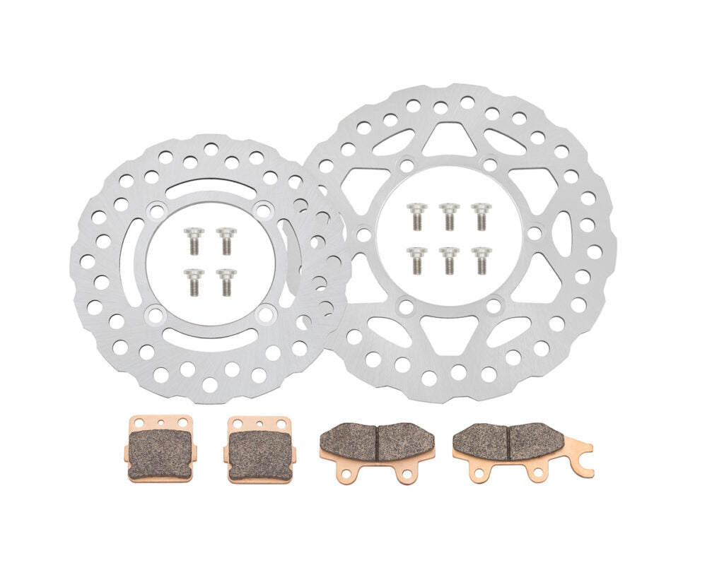 TB Brake Pad & Rotor Kit, Front & Rear – KLX140 R&L Models only