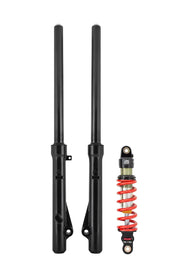 TB Forks, HD springs w/Black TiN Coated uppers, & 250# DNM Shock kit – CRF110