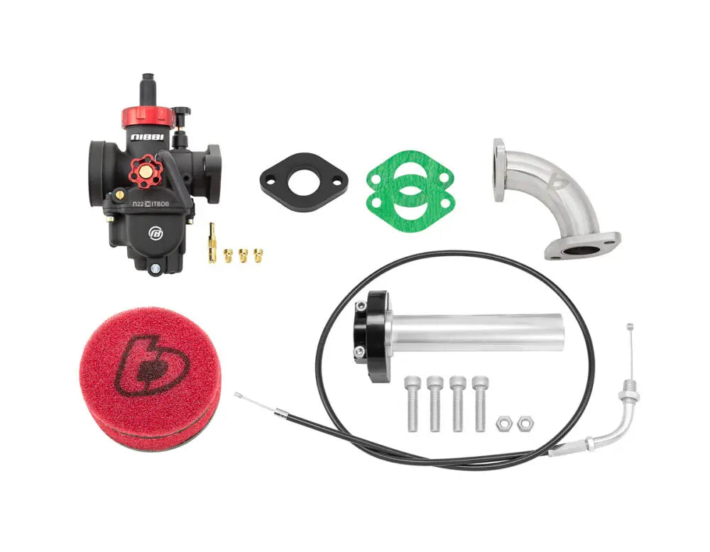 TB Carb Kit, Nibbi 22, & Billet throttle – TTR110