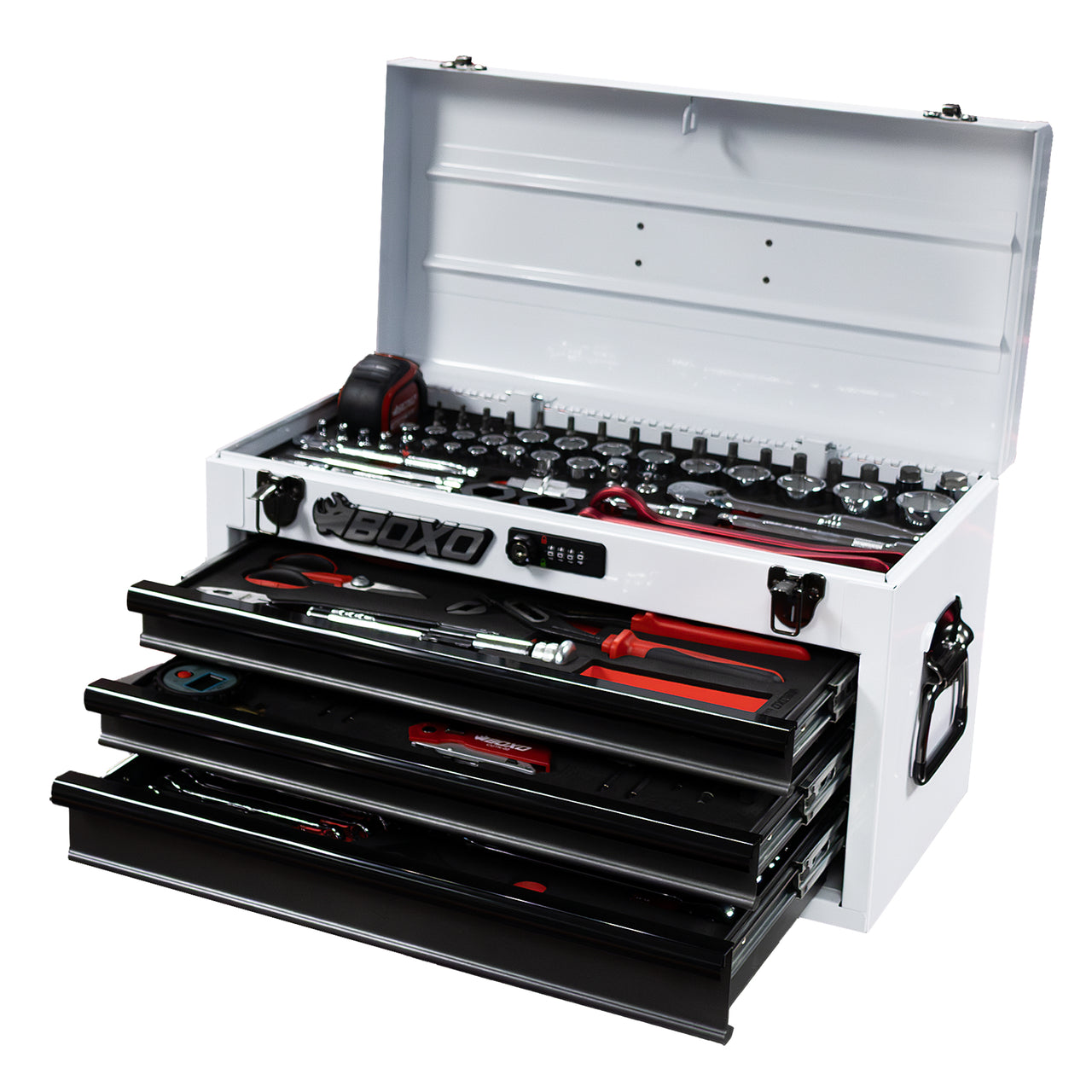 MotoBox | 103-Piece Metric Motorcycle 3-Drawer Hand Carry Tool Box