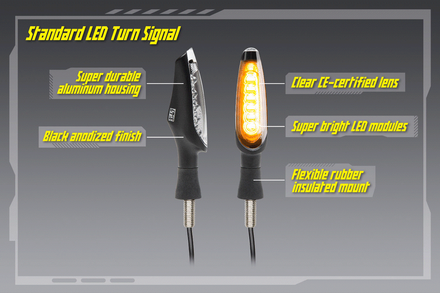 Yoshimura Standard LED Signal Kit For V2 Fender Eliminators - Type K