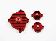 TB Billet Camshaft and Tappet Cover Set in red