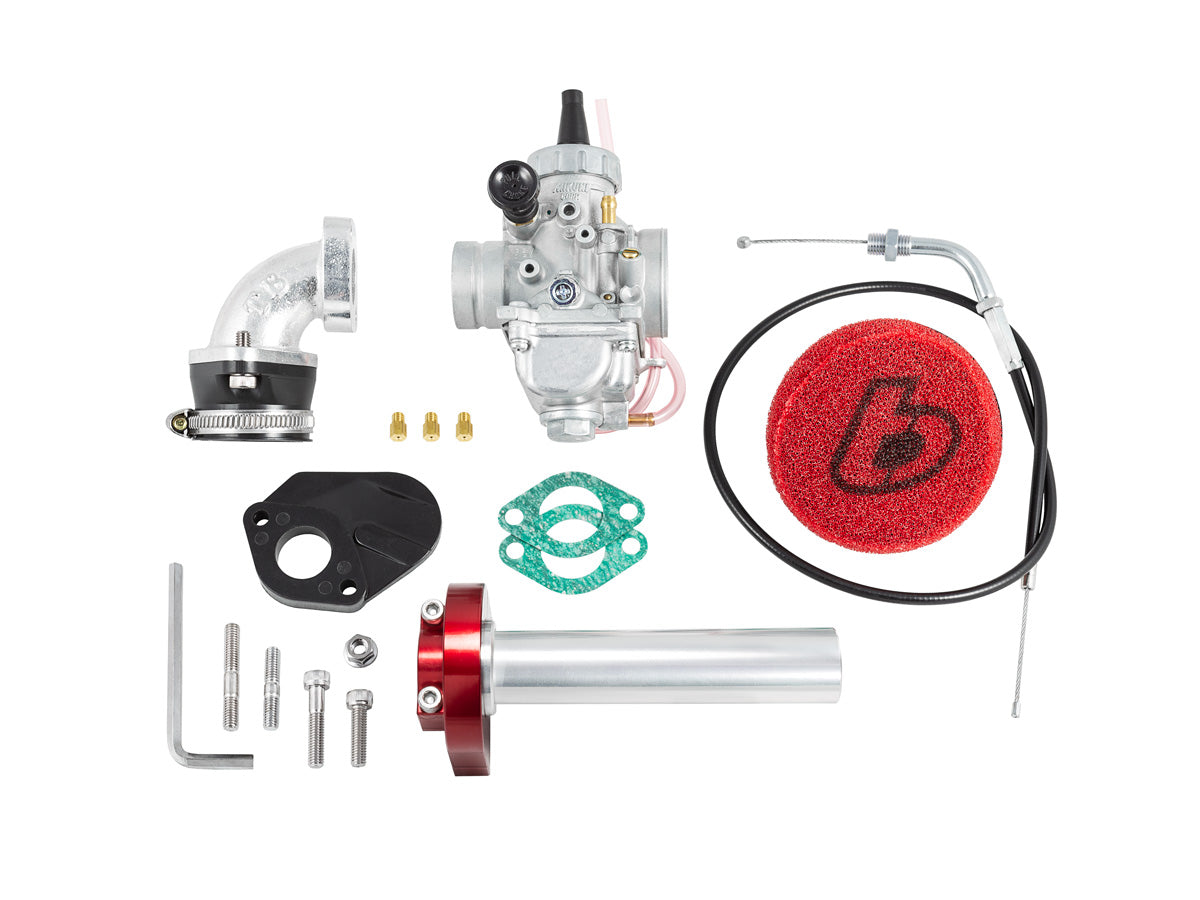 TB Carb kit, Mikuni VM26, & Black Billet 1/4 Turn Throttle – TTR110
