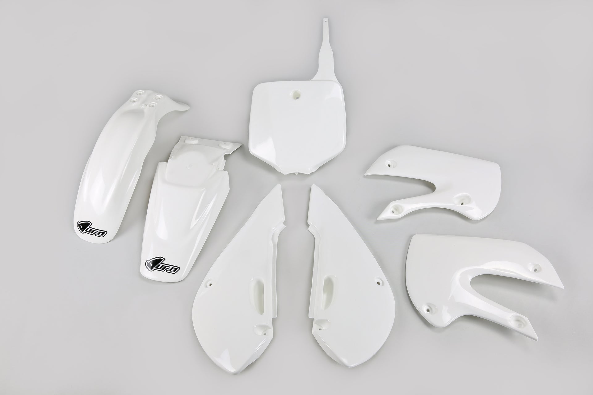 02-09 KLX110 UFO Complete Plastic Kit_White