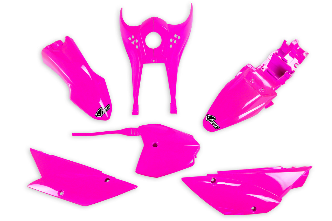 KLX110 UFO Complete Plastic Kit_Flo-Pink