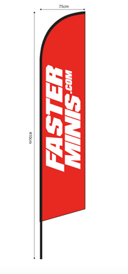 faster minis feather flag