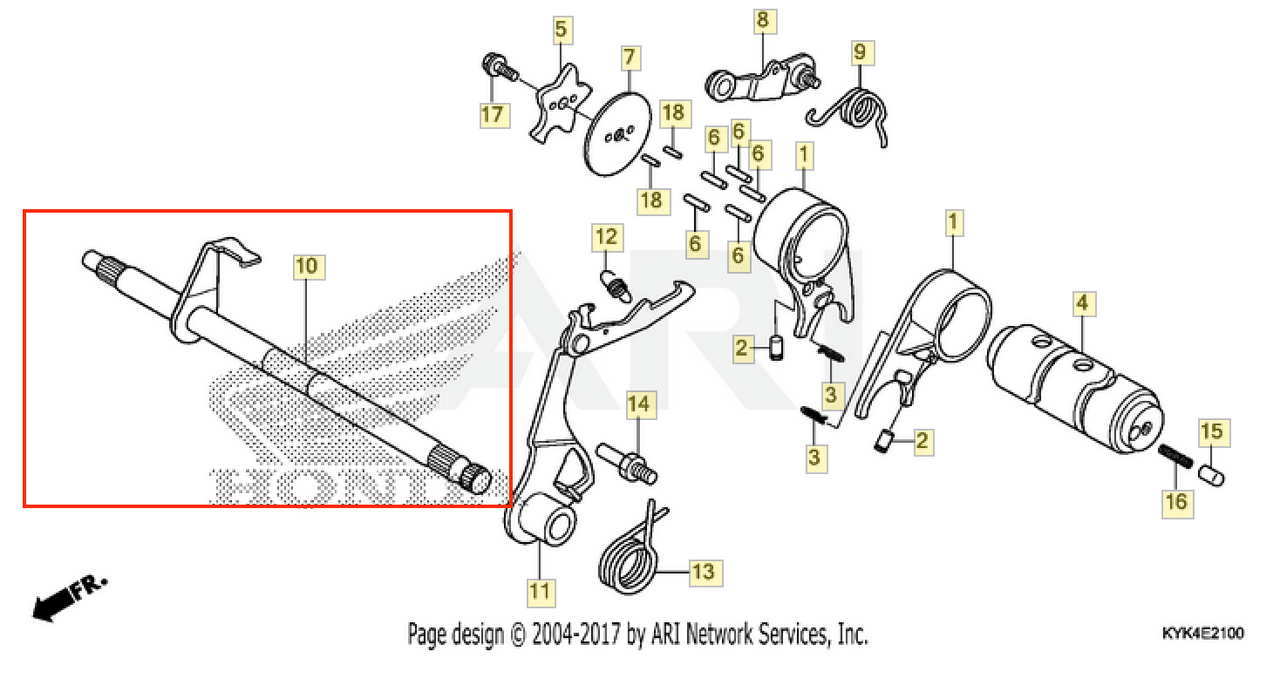 OEM Shift Shaft - CRF110