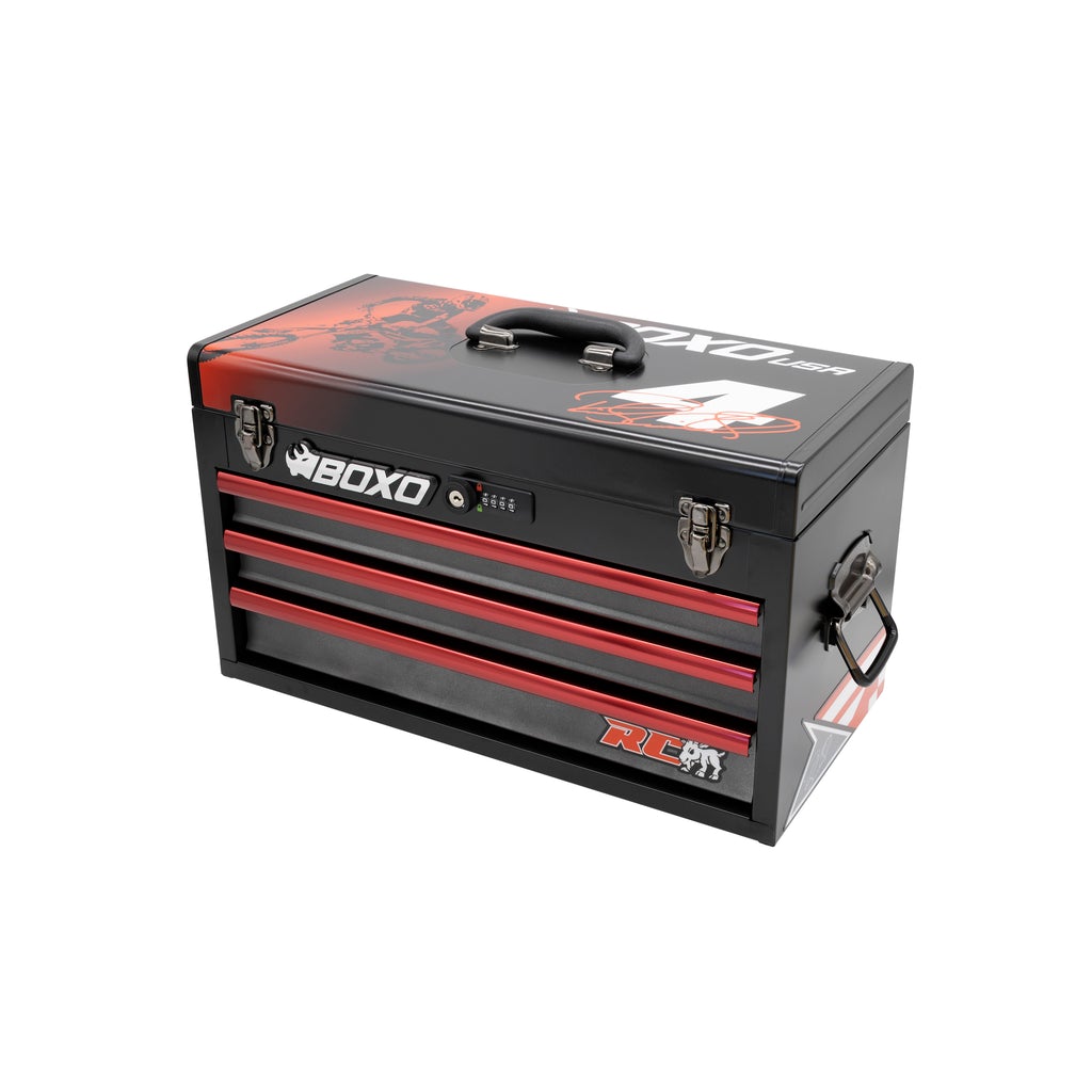 Limited Edition Ricky Carmichael 103-Piece Metric MotoBox Toolbox, Black Box